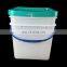 Manufacture high quality 15L plastic Square bucket/pail with lid and handle