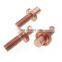 fastener cnc lathe part double end threaded stud with hex bolt nut for car automobile