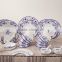 Fine bone china 22pcs dinnerware set with blue flower