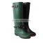 Fluorescence woman low heel zipper boots high rain boots with side buckle