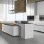 Oceanian Modern High Gloss Wood White Kitchen Pantry Cupboard Lacquer Kitchen Cabinet