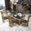 High Quality Marble Dinning Tables With 4 6 8 Leather Chairs Dinning Room Sets