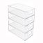 Stackable Refrigerator Organizer Bin Clear Kitchen Organizer Container Bins with Handles for Pantry, Cabinets, Shelves, Drawer, Freezer - Food Safe, BPA Free