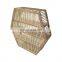 China handmade hexagon rattan wicker wall hanging shelf rack