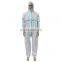 Ppes Suit Coveralls Non Woven Disposable Coverall with blue tape