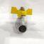 2022 High Quality Custom Butterfly Handle Male Thread Brass Gas Valve For Water
