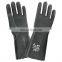Oilfield Cotton Lined Black Sandy PVC Dipped Work Gloves Chemical Resistant