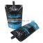 customized printed spout cap plastic aluminum foil matte black bag packaging stand up pouch for juice