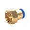 PCF Series Pu Hose Connector Female Straight Pneumatic One Touch Brass Fittings