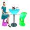 used nightclub furniture for sale /waterproof outdoor bar sofa set furniture color changing plastic led glowing counter stools