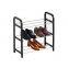 3 Tiers Easy To Assemble Shoe Organizer Shelf Plastic Shoe Rack Cheap 6 Pairs Shoes Rack