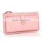 Stock Wholesale 11 Candy Colors Available PU Leather Hasp Women Lady Female PU Wallet Can Hold 11 Card