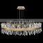 Luxury interior hanging suspended led modern led crystal chandelier pendant light