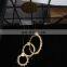 Round Indoor Luxury Pendant Light Gold Crystal Chandelier For Living Room