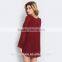 Woman T-shirts chiffon long Sleeve T-shirt Women Round Neck Casual Loose T-shirt TS086