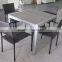 Patio outdoor garden use yew plastic wood brushed aluminum furniture