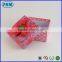 Small jewelry storage box with red flower / woman jewel box / paper storage box