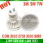 Professional spot led bulb 5630 chip 2800k 3000k warm white 5W gu10 led spotlight ra>95 with UL CUL SAA offer