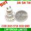 Brand new 240v led spot lighting COB chip 6000k 6500k pure white 5W dim gu10 led spotlight for ourdoor lighting