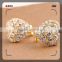 100% brass copper alloy plating gold charm earring