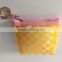 New customed 2016 hot selling cute girl colorful more pattern zipper coin pouch with key chain coin purse