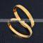 Novelty Luxury Gold-plated Stainless Steel Wedding Plaid Bangles SMJ0035