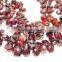 Natural Garnet Faceted Drops Shape Beads Necklaces