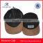 wholesale suede brim woven label designed 5 panel camp cap