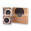 pair of paper cardboard speakers (portable & foldable) in cube shape with original box
