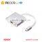 Promotional portable Silver Aluminum TYPE-C to HDMI1.4b Adapter + USB 3.0 Hub