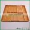 Wholesale bamboo expandable cutlery drawer organizer with knife block