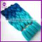 HARMONY 24" 100g/pc BLUE&CELADON GREEN Ombre Two Tone Colored Jumbo Braid Synthetic Box Crochet Ombre Braiding Hair