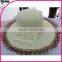 2015 fashion summer flower beach wholesale lady white custom hat