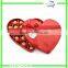 heart shaped customized chocolate packaging box with insert