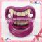 baby nipple 2015 China supplier hot design eco-friendly silicone pacifier vampire custom design pacifier