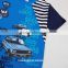 (C6263D)novatx 2015 newest summer boys clothes 100% cotton blue printed cartoon boy t-shirt