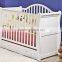 Multifunctional foldable wooden baby crib with wheels                        
                                                Quality Choice