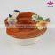 ceramic pumpkin design decorative candle holder with bird stand