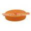 Durable portable round collapsible silicone kitchenware mixing bowl with lid