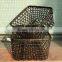 Bamboo webbing storage basket