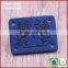 Red jeans synthetic metal crown leather patch label