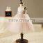 FL1005 illusion Pink Flower Girl Dresses Belt Girls Party Dresses Ankle Length Back With Bottons Little Bow For Weddings