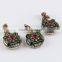 Turkish Jewellery !! Green Onyx & Red Onyx & White CZ 925 Sterling Silver Set With Brass, Silver Jewelry India, Silver Jewelry