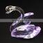 2016 small purple crystal swan wedding gift items in Zhejiang yiwu