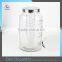 Best Selling Clear Glass Beverage Dispenser Jar Cylinder Glass Beverage Jar With Tap