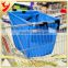Large Capacity Foldable Supermarket Cart Green Eco-friendly Shopping Bags with Hook