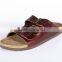 leather upper and straw outsole flip flop outdoor fashion