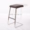 304 stainless steel full genuine leather Van der rohe chair bar stool footrest covers