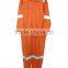 100% Cotton Coveralls 260-265gsm with printing for southeast Asia market, reflective stripe coverall