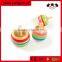 3 different size set kids wooden toy spinning top